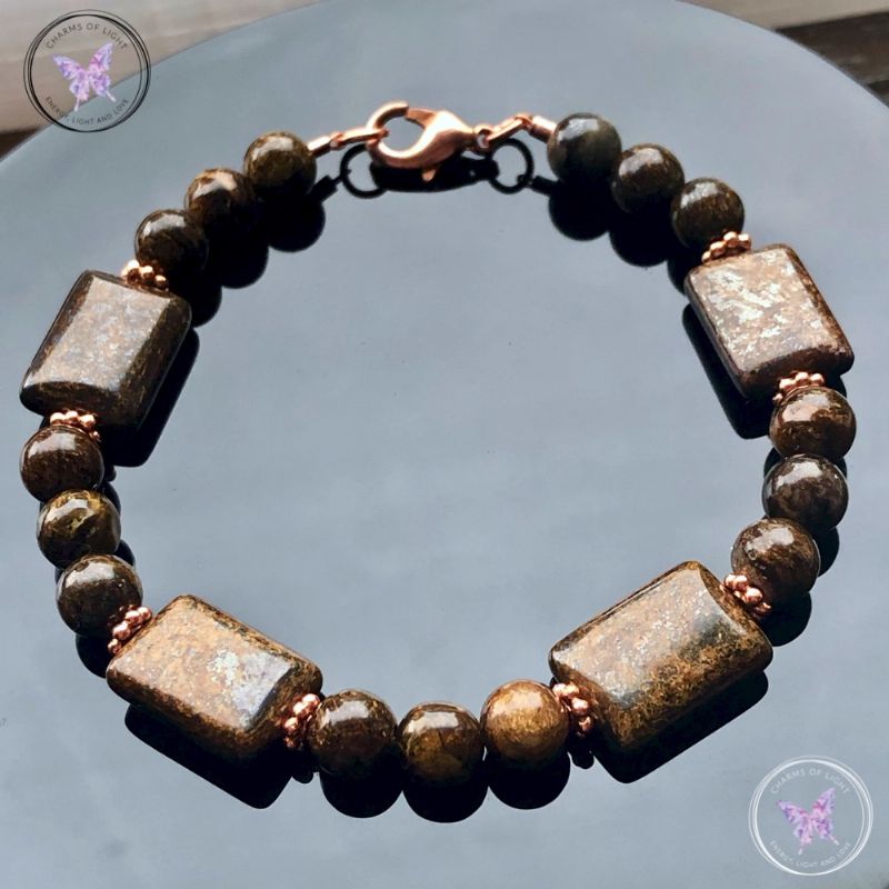 Bronzite & Copper Bracelet